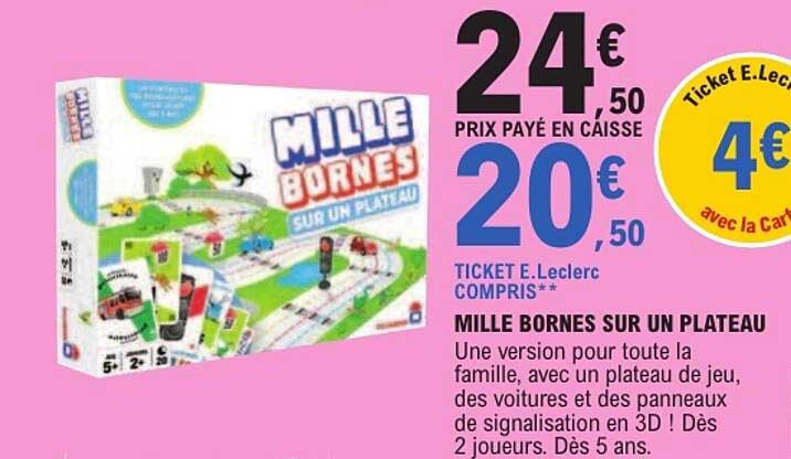 MILLE BORNES SUR UN PLATEAU