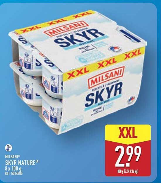 MILSANI SKYR NATURE(A) 8 x 100 g