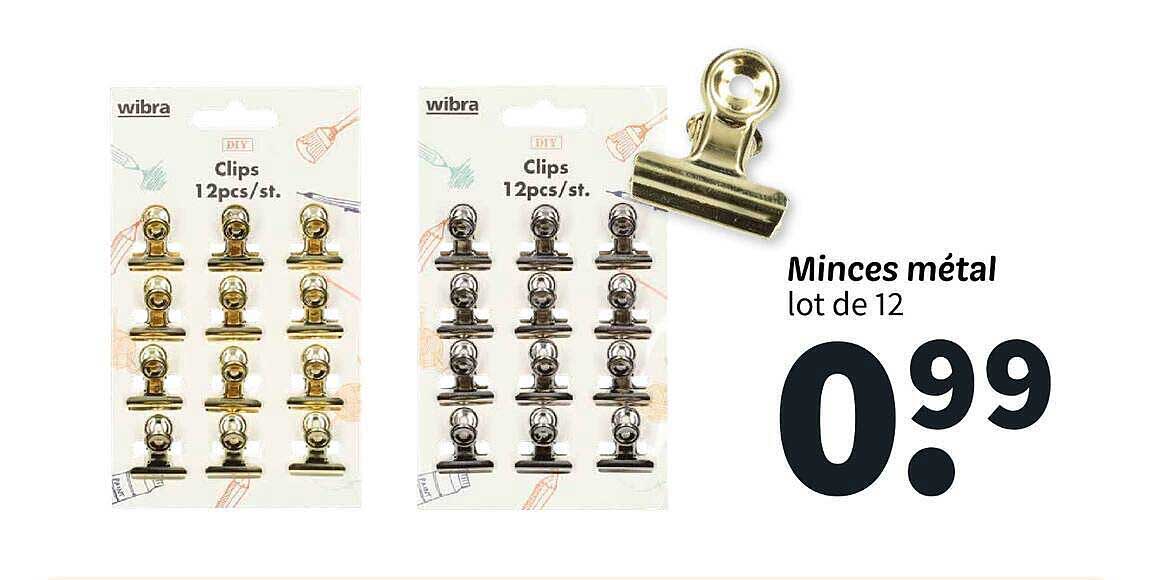 MInces métal lot de 12