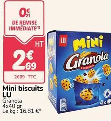 Mini biscuits LU Granola 4x40 gr
