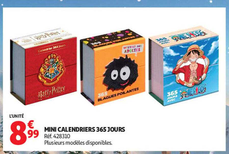 MINI CALENDRIERS 365 JOURS