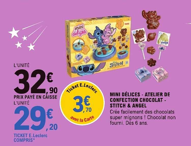 MINI DÉLICES - ATELIER DE CONFECTION CHOCOLAT - STITCH & ANGEL