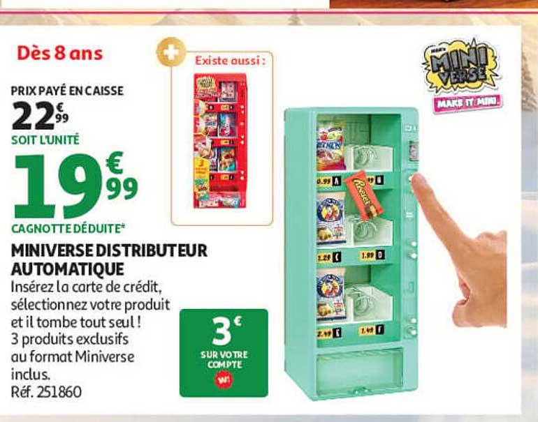 MINIVERSE DISTRIBUTEUR AUTOMATIQUE