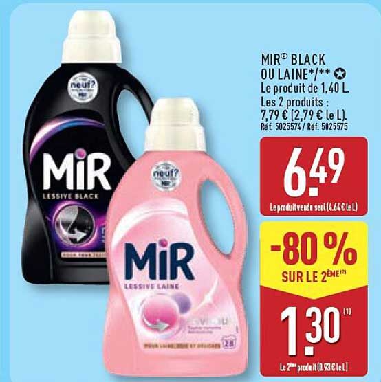 MIR® BLACK OU LAINE*/**