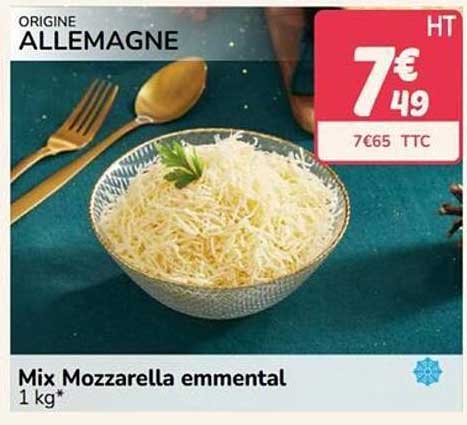 Mix Mozzarella emmental 1 kg*