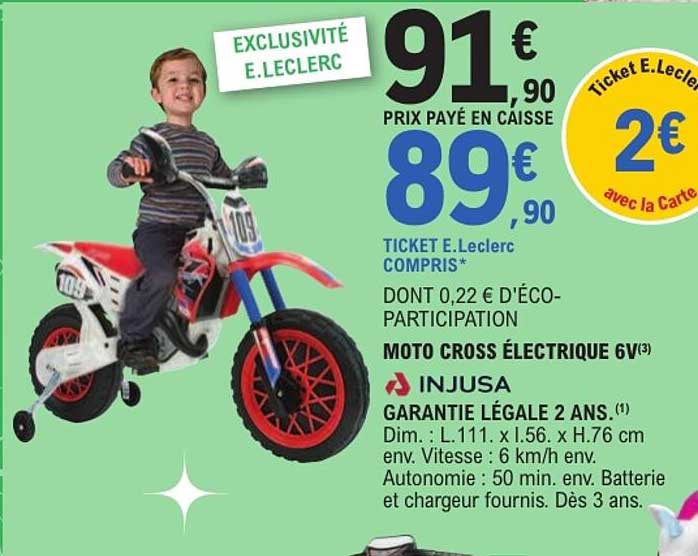 MOTO CROSS ÉLECTRIQUE 6V