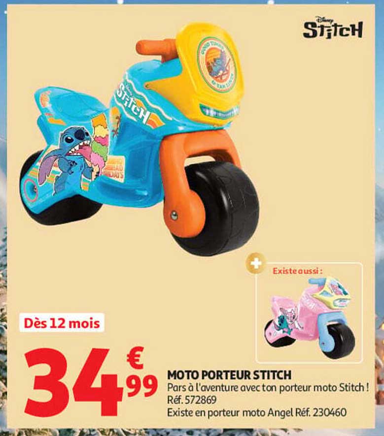 MOTO PORTEUR STITCH