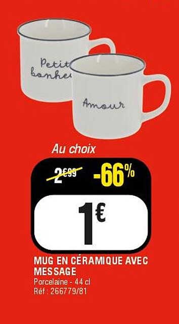 MUG EN CÉRAMIQUE AVEC MESSAGE