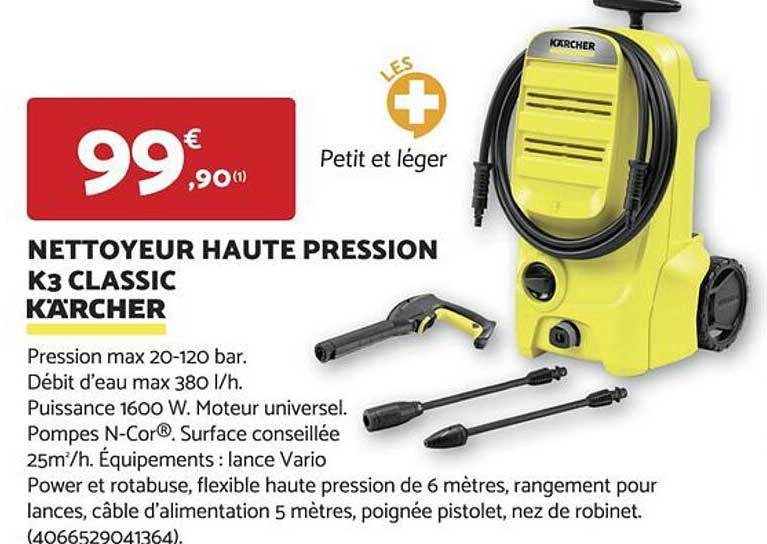 NETTOYEUR HAUTE PRESSION K3 CLASSIC KÄRCHER