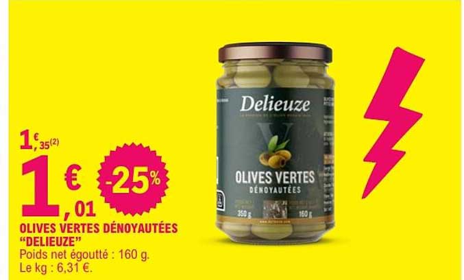 OLIVES VERTES DÉNOYAUTÉES “DELIEUZE”