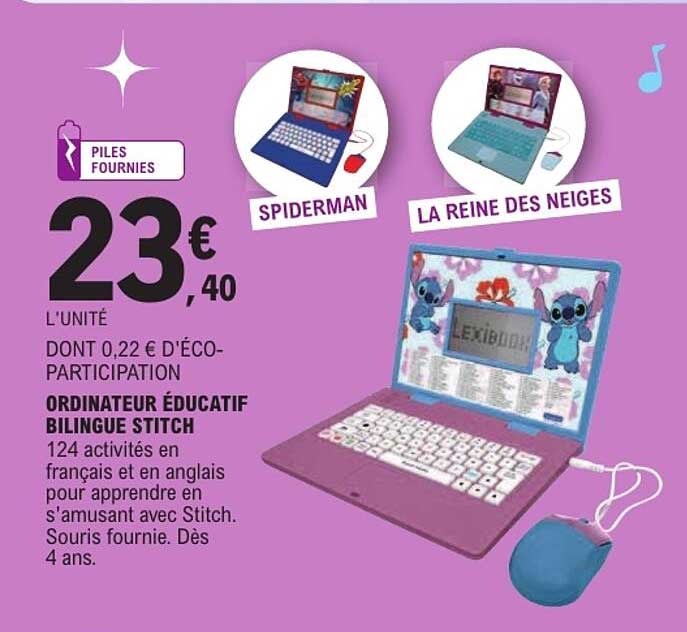 ORDINATEUR ÉDUCATIF BILINGUE STITCH