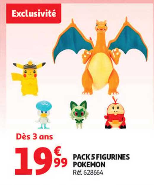 PACK 5 FIGURINES POKEMON