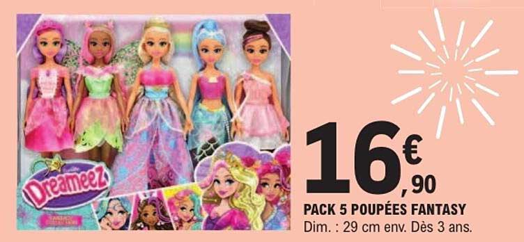 PACK 5 POUPÉES FANTASY