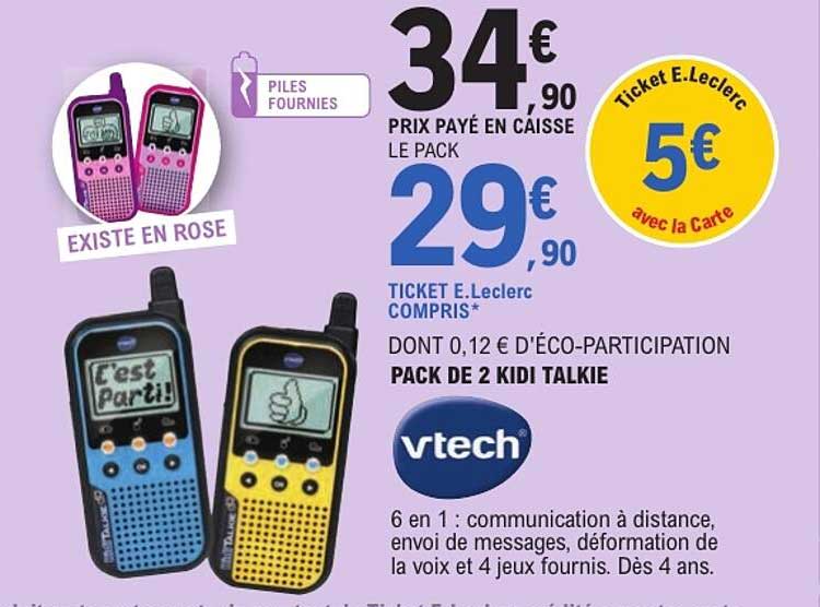 PACK DE 2 KIDI TALKIE