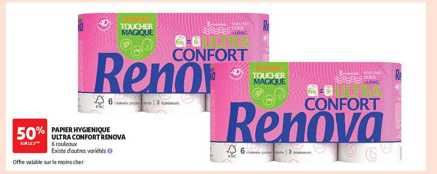 PAPIER HYGIENIQUE ULTRA CONFORT RENOVA