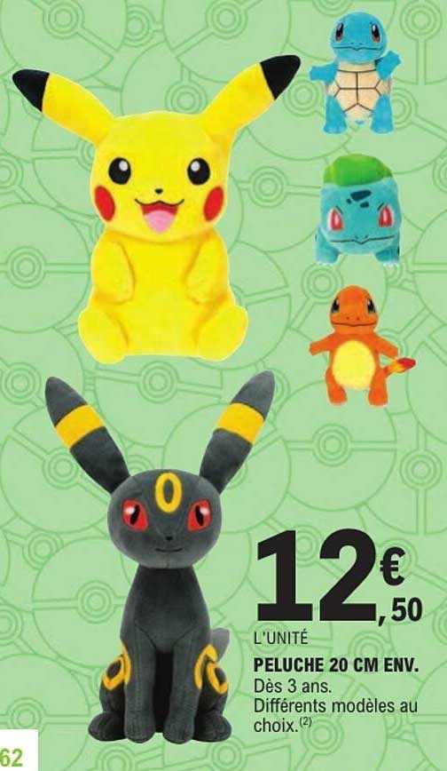 PELUCHE 20 CM ENV. Dès 3 ans. Différents modèles au choix.