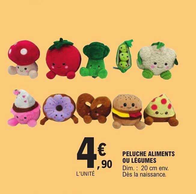 PELUCHE ALIMENTS OU LÉGUMES