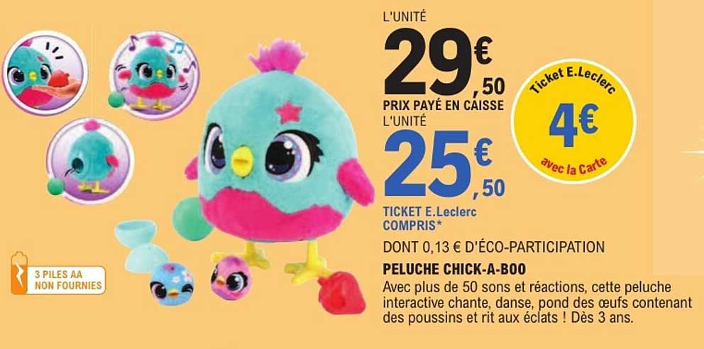 PELUCHE CHICK-A-BOO