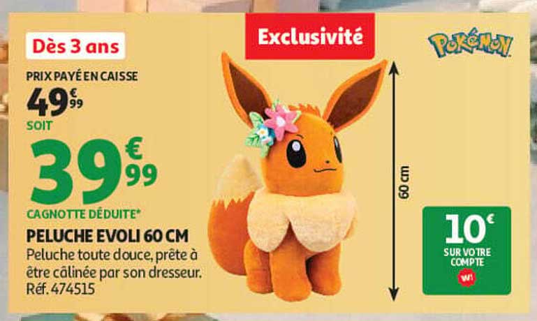 PELUCHE EVOLI 60 CM