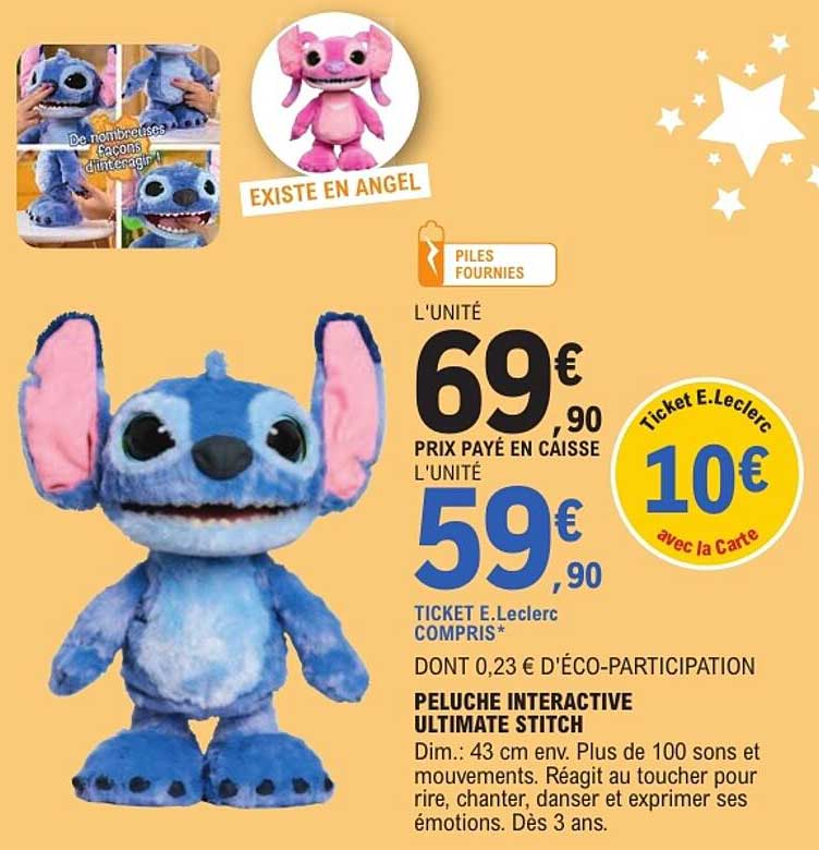 PELUCHE INTERACTIVE ULTIMATE STITCH