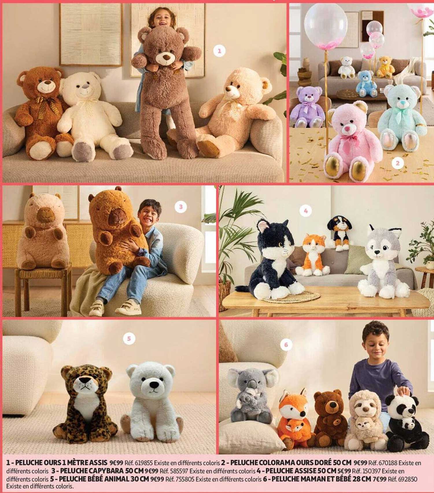 PELUCHE OURS 1 MÈTRE ASSIS
