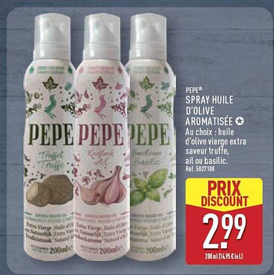 PEPE SPRAY HUILE D'OLIVE AROMATISÉE