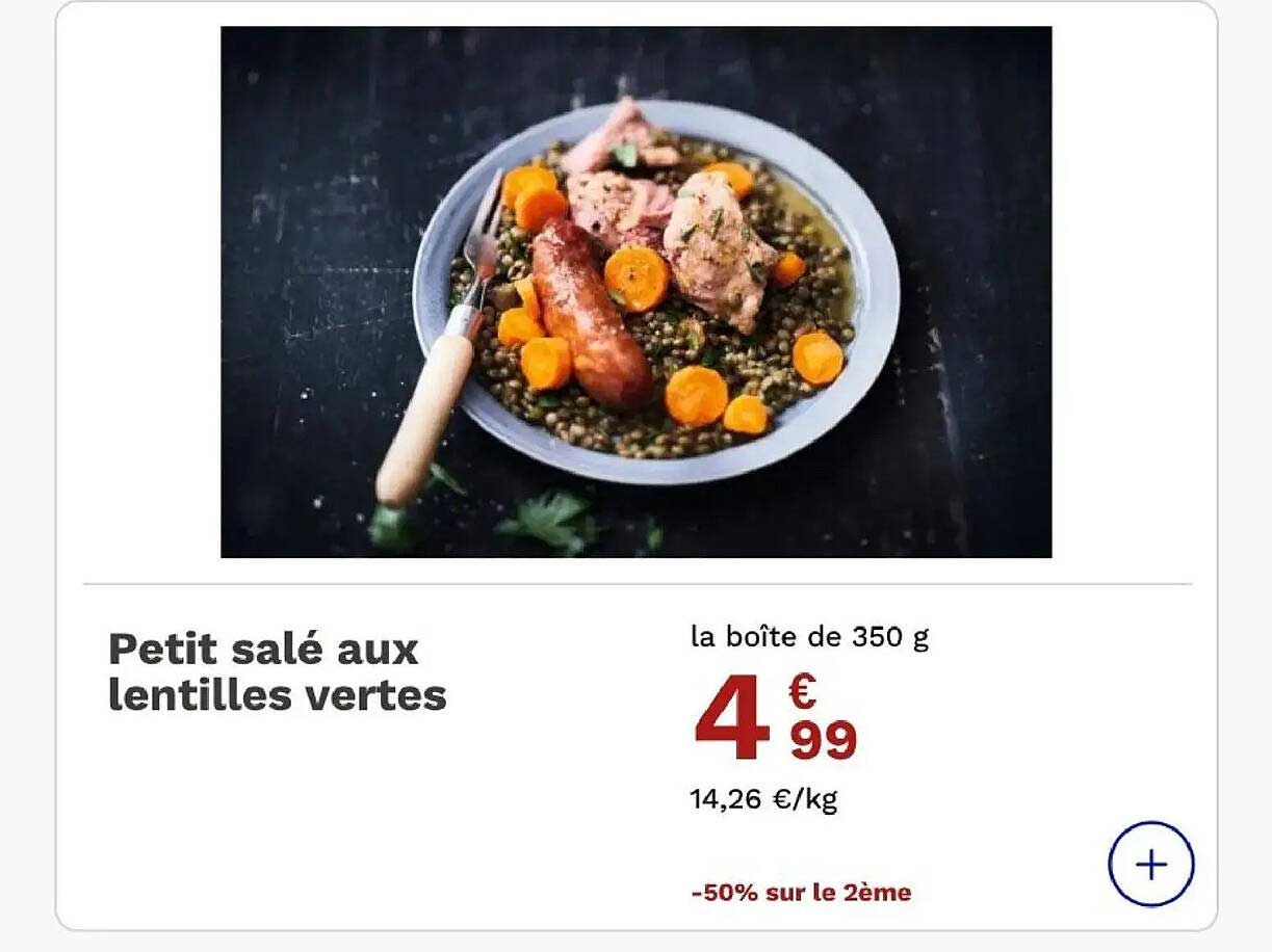 Petit salé aux lentilles vertes