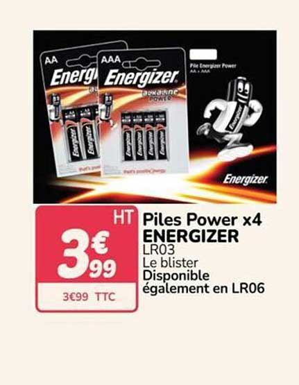 Piles Power x4 ENERGIZER LR03