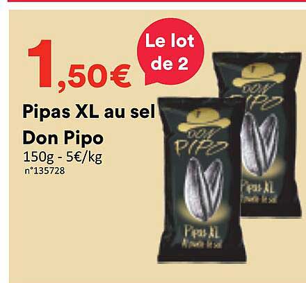 Pipas XL au sel Don Pipo