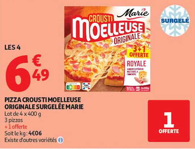 PIZZA CROUSTI MOELLEUSE ORIGINALE SURGELÉE MARIE