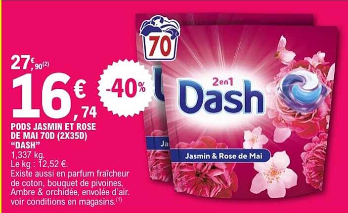 PODS JASMIN ET ROSE DE MAI 70D (2X35D) "DASH"