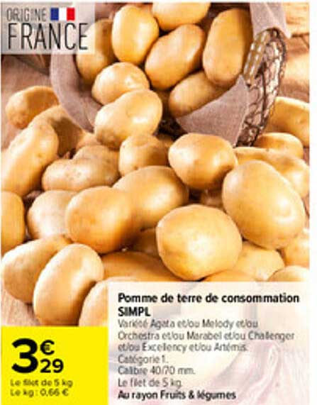 Pomme de terre de consommation SIMPL