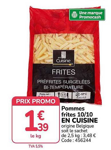 Pommes frites 10/10 EN CUISINE