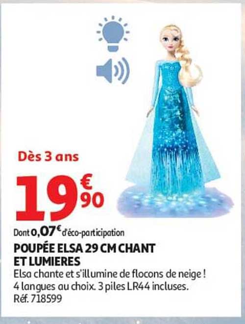 POUPÉE ELSA 29 CM CHANT ET LUMIERES