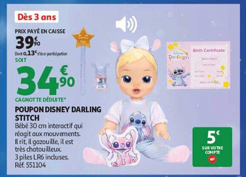 POUPON DISNEY DARLING STITCH