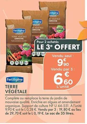 Pour 2 achetés LE 3e OFFERT