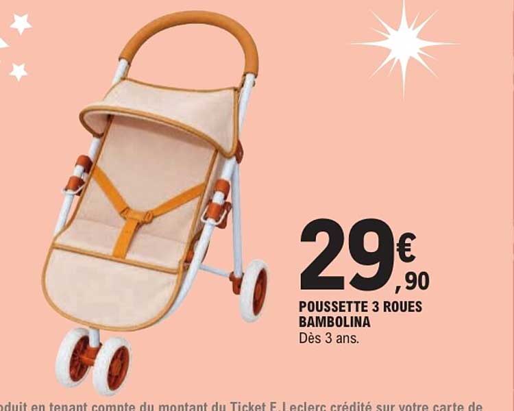 POUSSETTE 3 ROUES BAMBOLINA