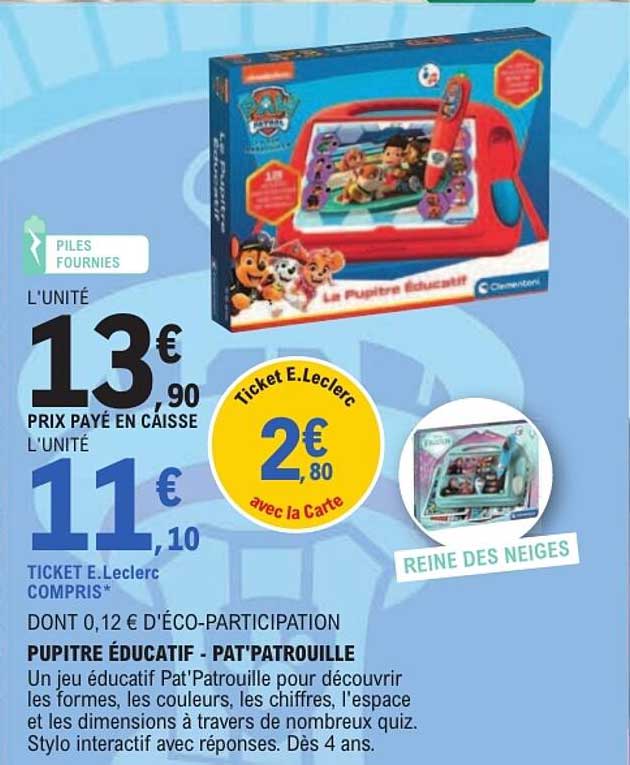 PUPITRE ÉDUCATIF - PAT'PATROUILLE
