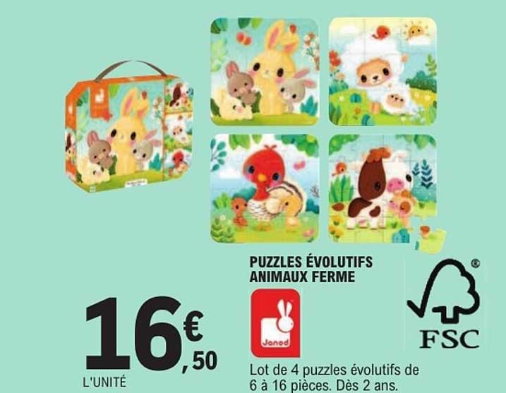 PUZZLES ÉVOLUTIFS ANIMAUX FERME
