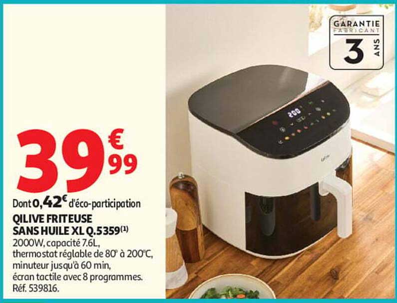 QILIVE FRITEUSE SANS HUILE XL Q.5359