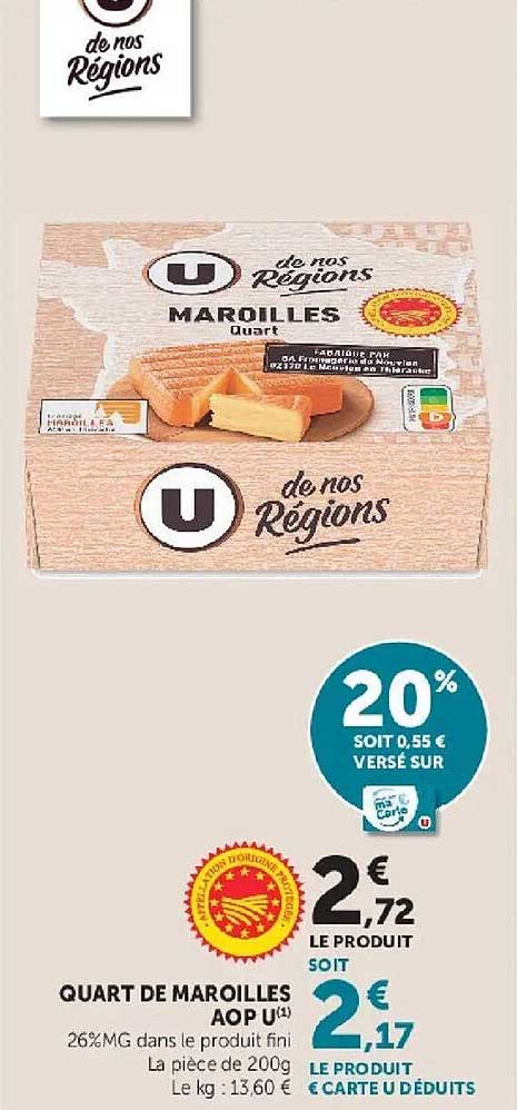 QUART DE MAROILLES AOP U