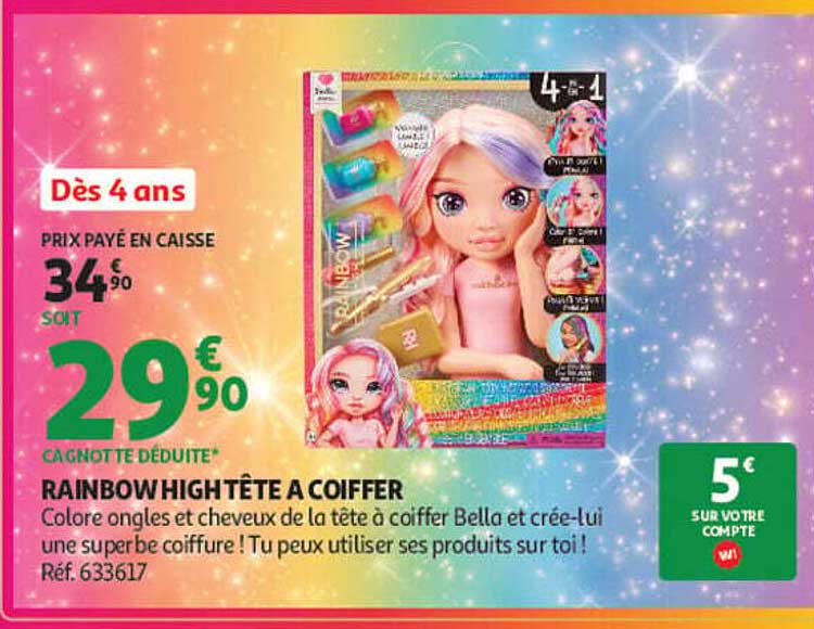 RAINBOW HIGH TÊTE A COIFFER