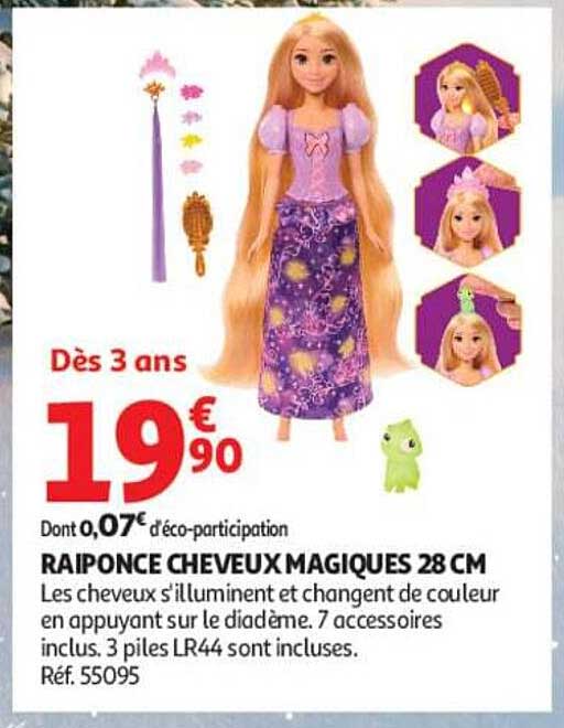 RAIPONCE CHEVEUX MAGIQUES 28 CM