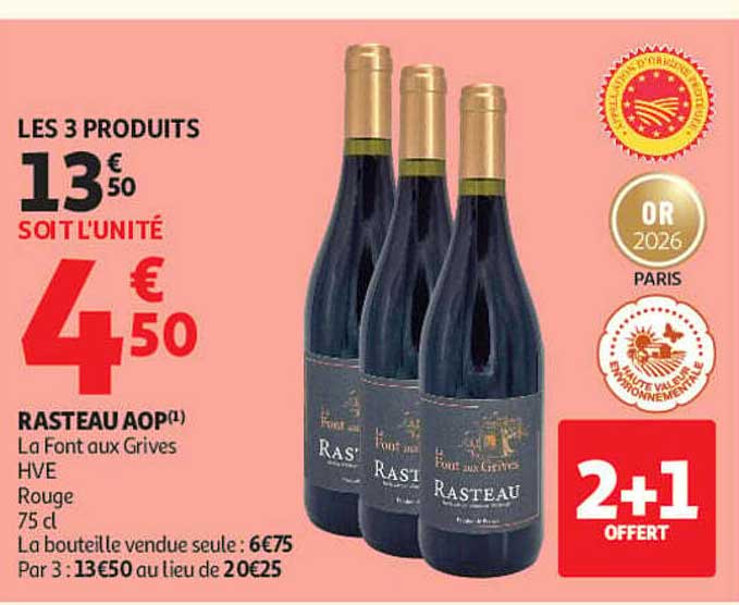 RASTEAU AOP La Font aux Grives HVE Rouge 75 cl