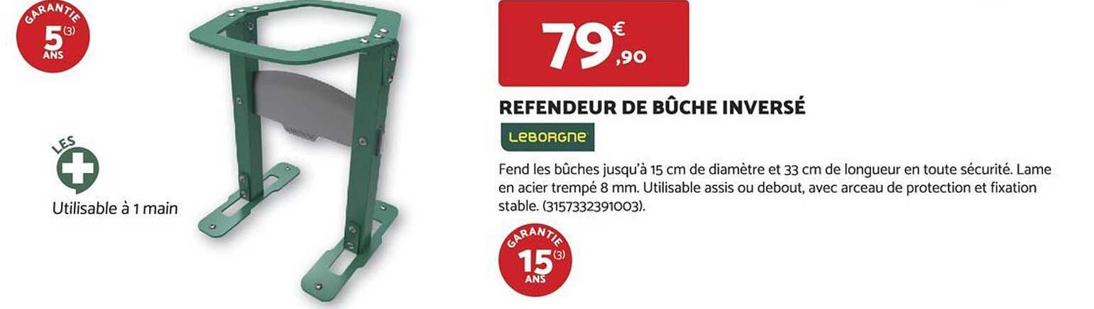 REFENDEUR DE BÛCHE INVERSÉ