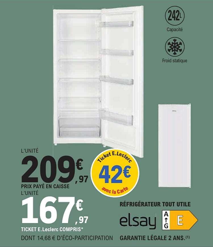 RÉFRIGÉRATEUR TOUT UTILE elsay