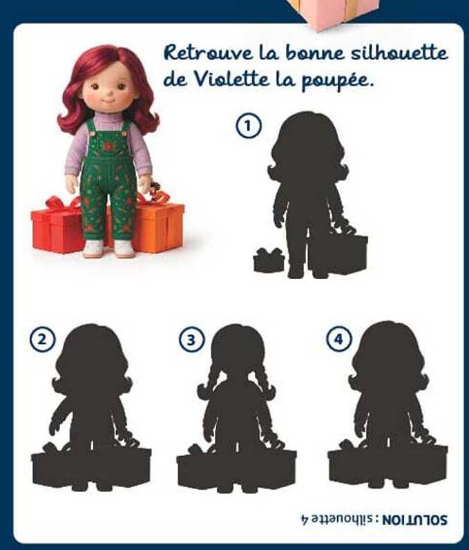 Retrouve la bonne silhouette de Violette la poupée.