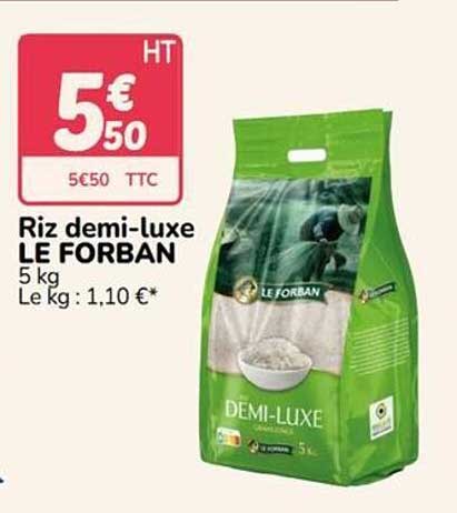 Riz demi-luxe LE FORBAN 5 kg