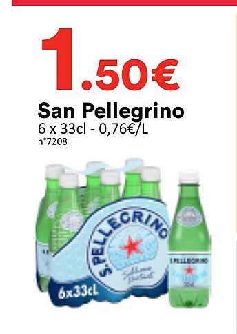 San Pellegrino 6 x 33cl - 0,76€/L