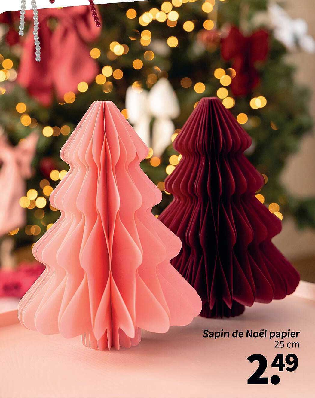 Sapin de Noël papier 25 cm